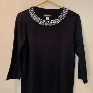 Karl Lagerfield pearl sweater.